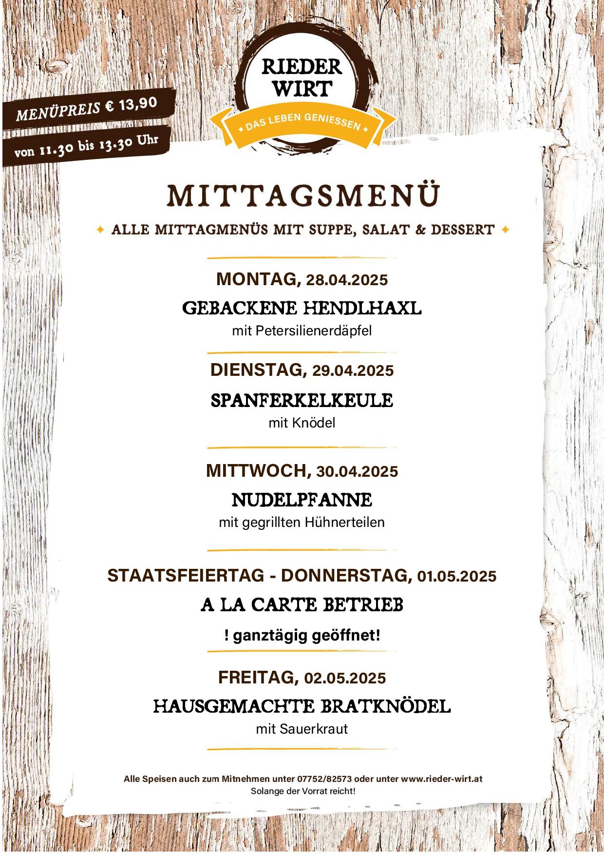 Mittagsbuffet